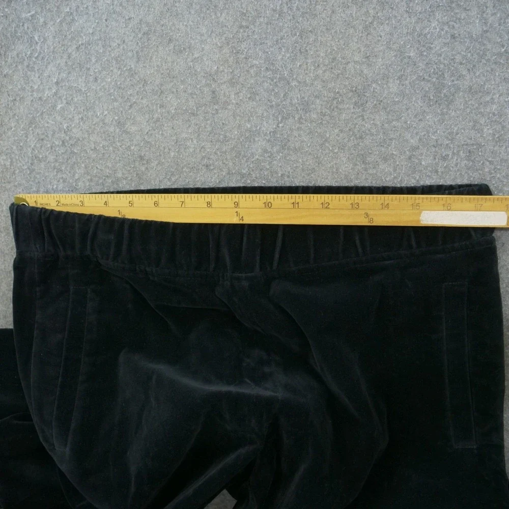 APC Pants Adult Extra Large Black Velvet Elastic Waist James Noir Flat Front New